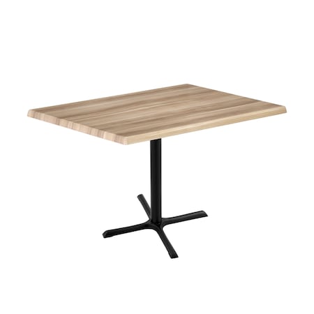 Holland Bar Stool Co 36" Tall OD211 Black Table Base 30" x 30" Foot 30" x 48" Natural Top by the HollBar Stool Co. OD211-3036BWOD3048Nat